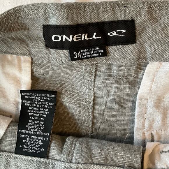 O’NEILL Men’s Casual Flat Front Shorts size 34, Gray - Picture 6 of 9